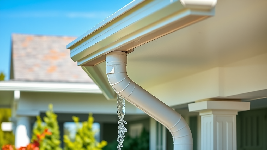 Gutter cleaning near me in Eugene OR - Clean gutters on craftsman home with clear downspout