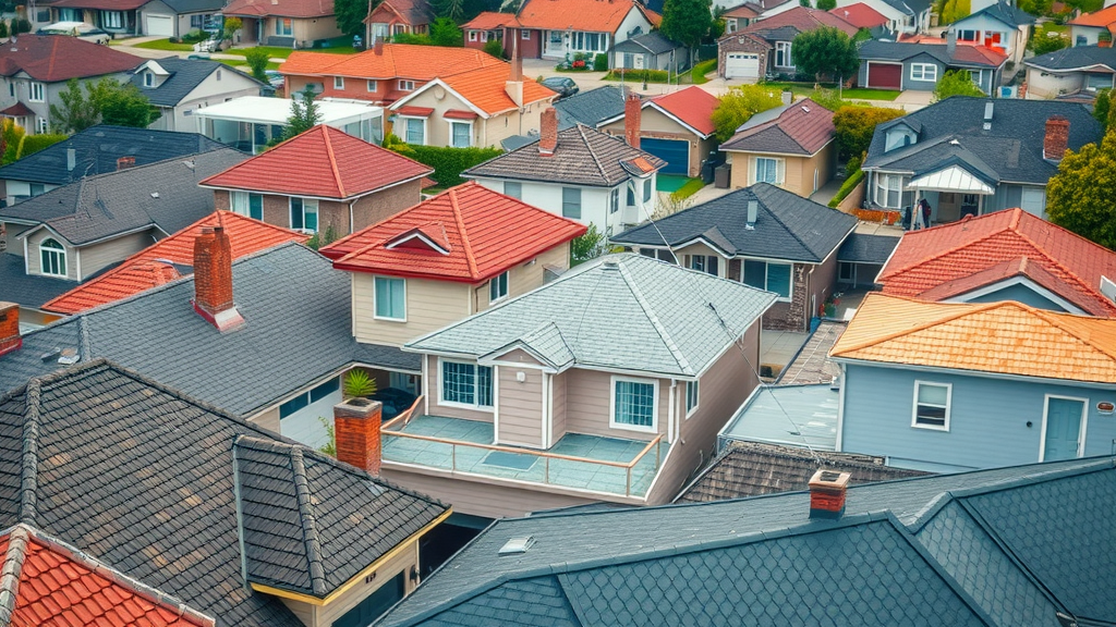 Different roof types—shingle, tile, and metal—being gently soft washed for cleaning.