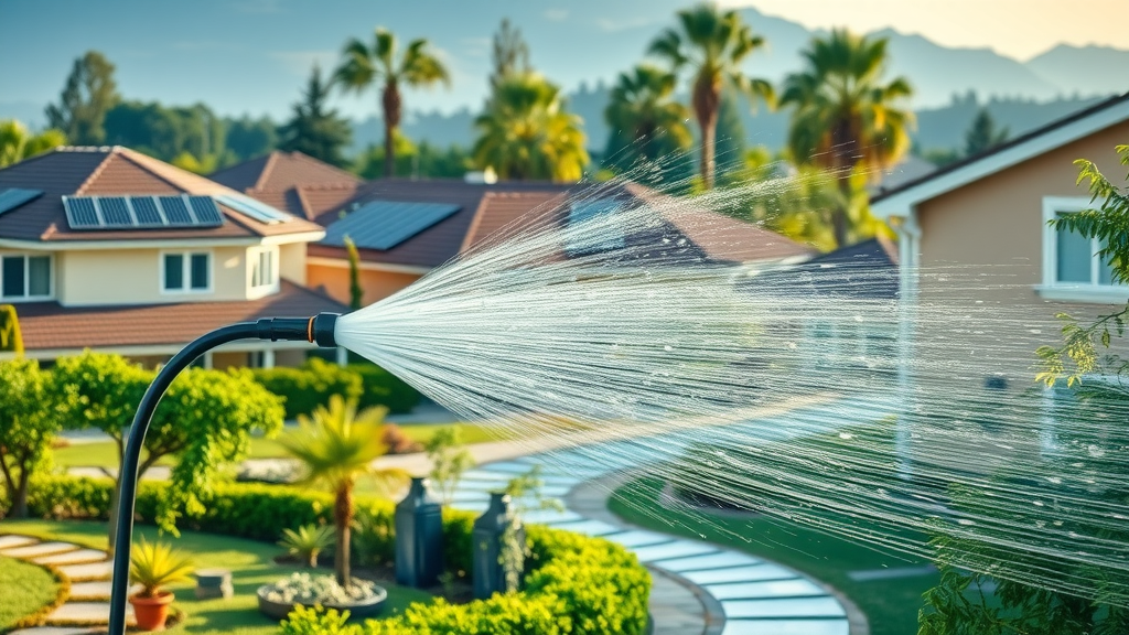 Eco-friendly power washing company using recycled water system, sustainable pressure washing and water conservation