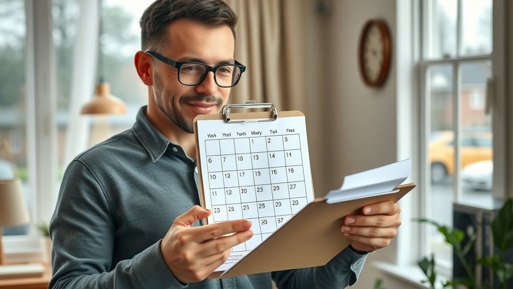 modern calendar and checklist for planning home exterior pressure washing in Eugene, Oregon