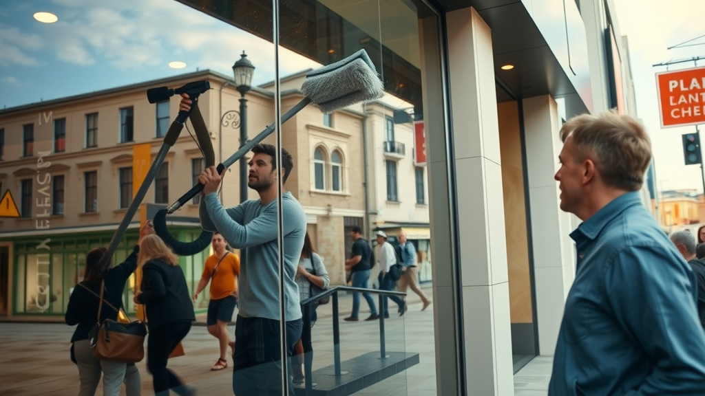 Professional cleaning luxury storefront extension pole what does window cleaning include commercial