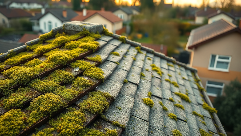 Is it worth having your roof cleaned - roof split between moss and clean