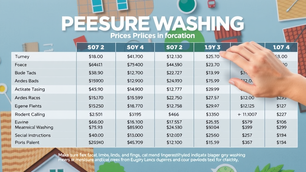 Pressure washing price breakdown for Eugene services and home types