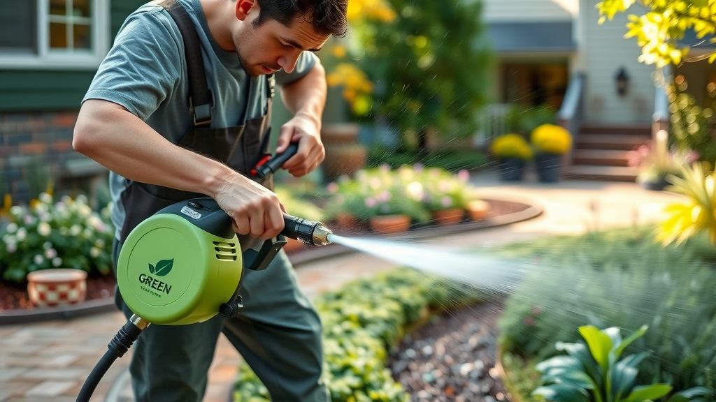 eco-friendly pressure washing in Eugene Oregon with biodegradable soap and controlled water runoff
