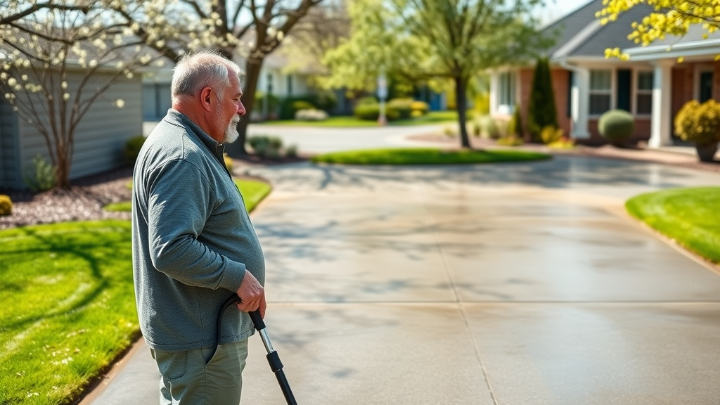 Clean, freshly pressure washed driveway in Eugene Oregon, pressure washing cost