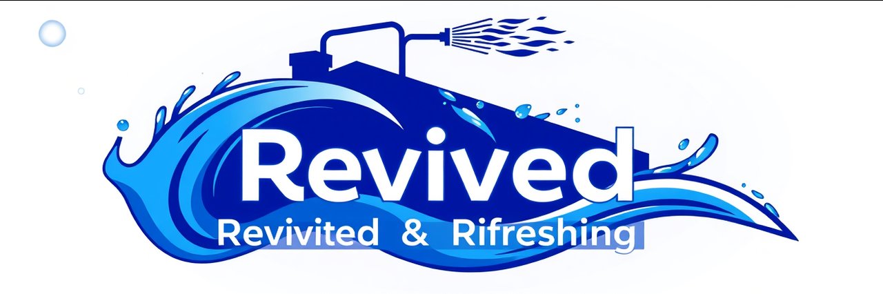 Modern logo for house soft washing in Eugene, OR, with wave and roof icon