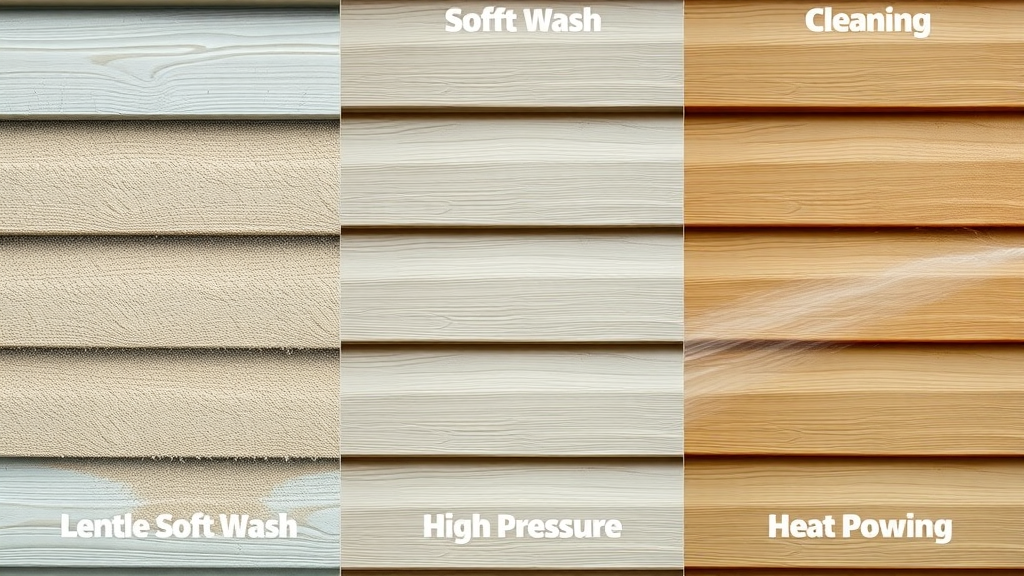 soft washing vs pressure washing vs power washing siding comparison