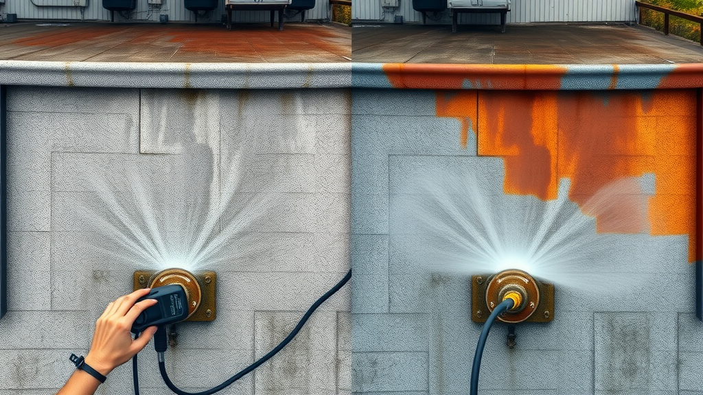 Soft washing versus pressure washing demonstration on Eugene Oregon roof