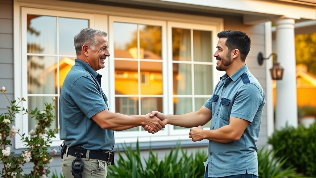 window cleaning services prices eugene trustworthy window cleaning team shaking hands
