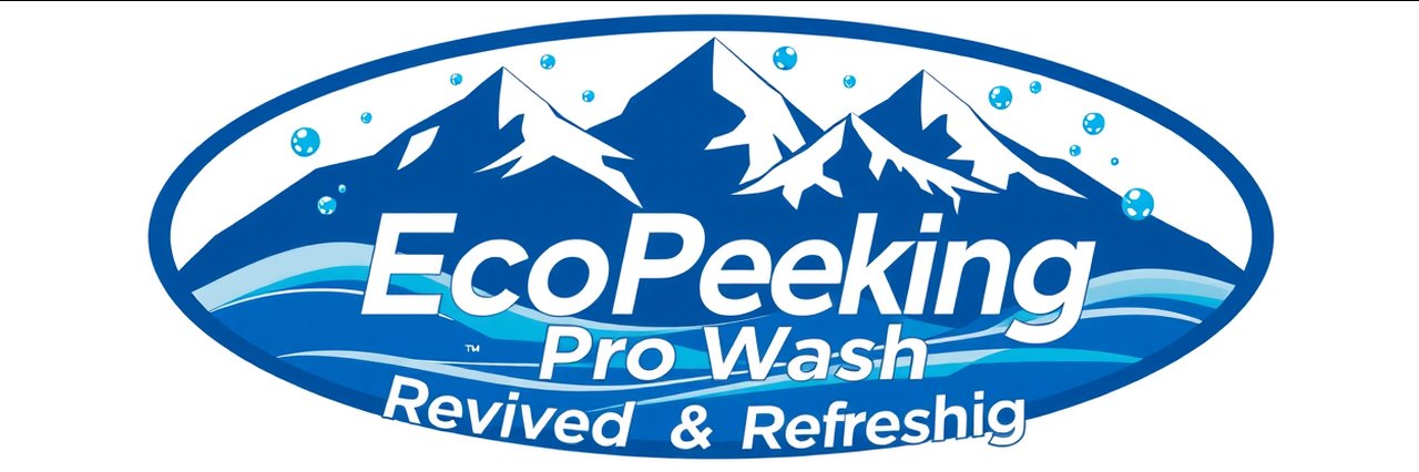 Eco-friendly pressure washing logo for concrete cleaning in Eugene Oregon