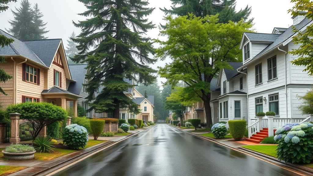 Street view shows dramatic house soft washing results in Eugene, OR neighborhoods