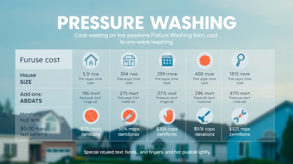 infographic showing cost breakdown for pressure washing service in Eugene, Oregon