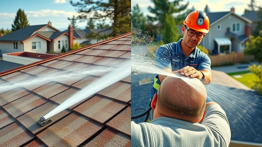 pressure washing vs soft washing roof moss removal professionals eugene oregon