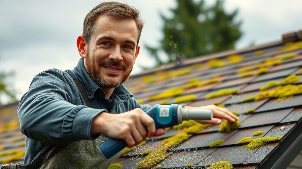 roof cleaning expert provides moss removal with eco-friendly solutions on Pacific Northwest shingles in Eugene, Oregon