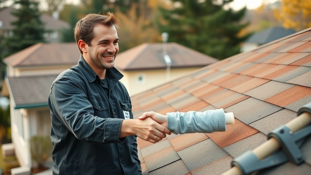 lane county roof cleaning local technician handshake eugene oregon homeowner clean roof