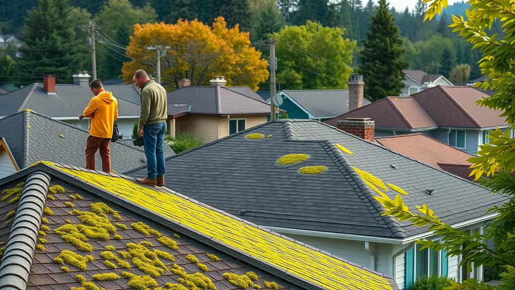 roof cleaners near me eugene oregon residential neighborhood mossy roofs pacific northwest