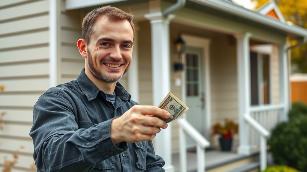 Eugene gutter cleaning tips, professional gutter cleaner, clean gutters, friendly service, homeowner tipping, cozy Eugene home background