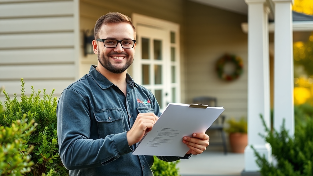 Roof cleaning Eugene Oregon estimator providing a free estimate to a homeowner