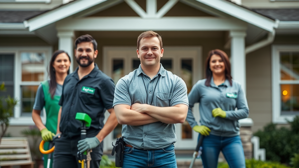 Eugene Lane County exterior cleaning company logo with team and equipment
