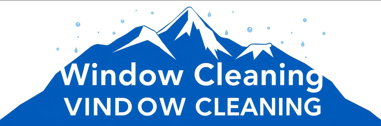 professional residential window cleaning eugene oregon logo design with squeegee