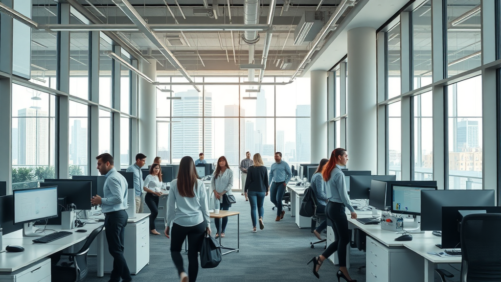 office maintenance in eugene oregon clean modern office workspace vibrant atmosphere