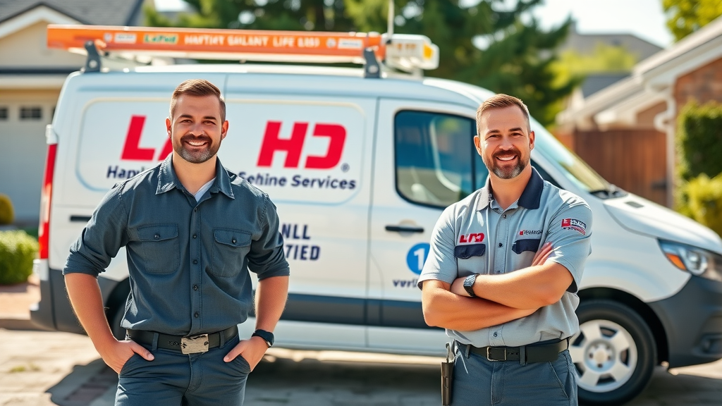 hvac company in Springfield Oregon: team of certified technicians ready for airconditioner cleaning service
