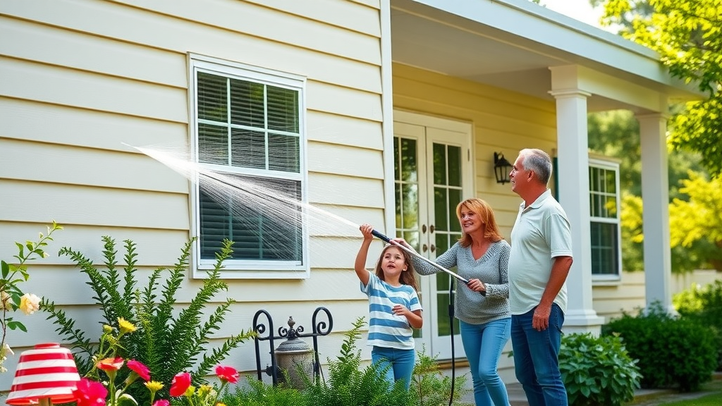 pressure washing services in veneta oregon pristine residential home exterior sparkling clean siding lush green Veneta Oregon background