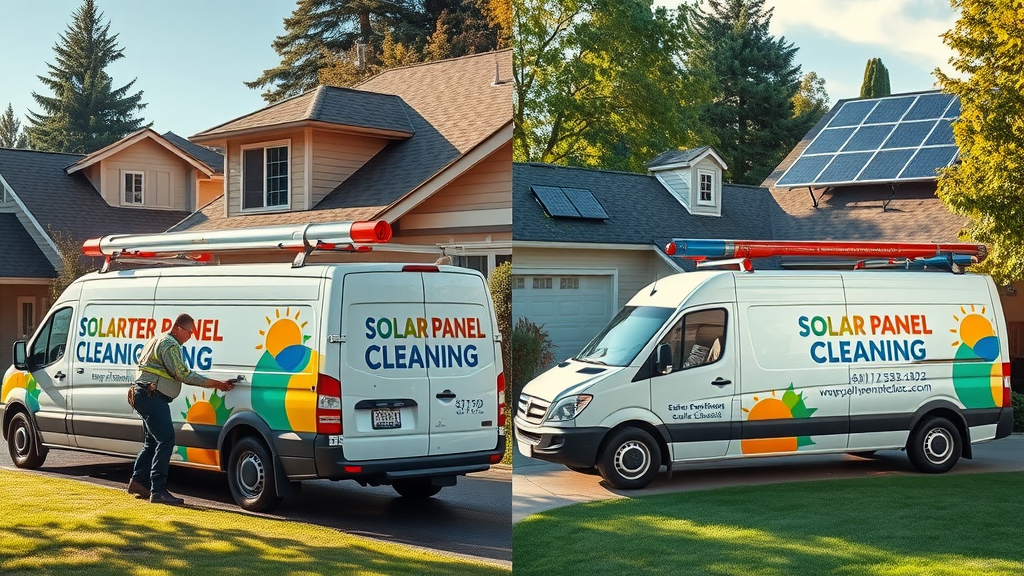 Springfield Oregon panel cleaning service vans and crews using advanced and basic cleaning tools side by side
