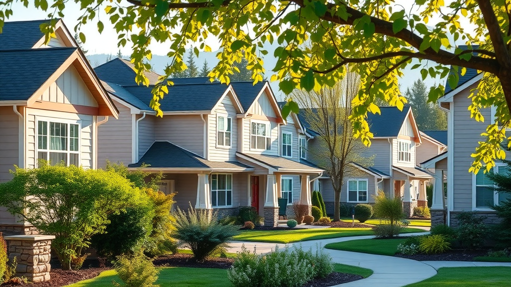 soft washing services in springfield, or vibrant residential neighborhood with clean siding and lush landscaping, photorealistic high fidelity lifelike
