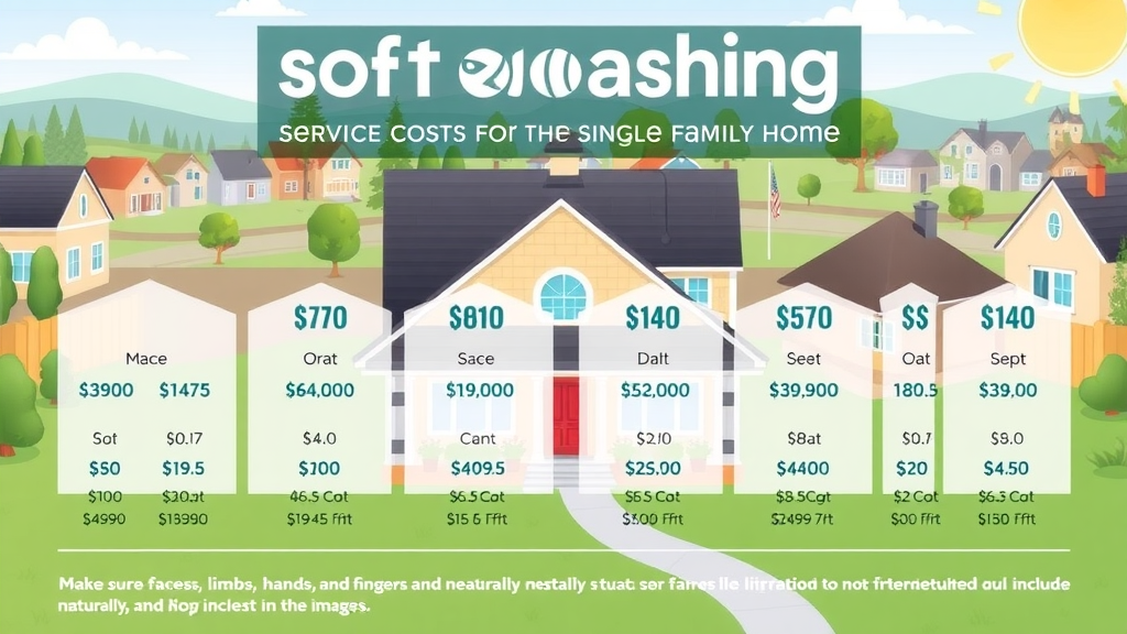 soft washing services in springfield, or infographic cost breakdown single-family home pie chart, no text