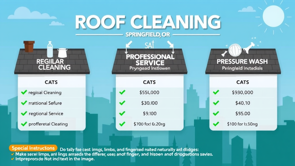 Comparing roof cleaning services Springfield OR - Infographic on costs and value