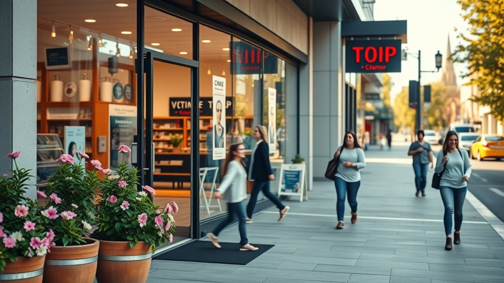 inviting commercial storefront freshly cleaned with planters commercial building washing in Springfield OR