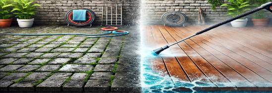 Expert patio cleaning services in Eugene, Oregon, by Refreshing Pro Wash, eliminating grime and stains to revitalize and enhance your outdoor living area.